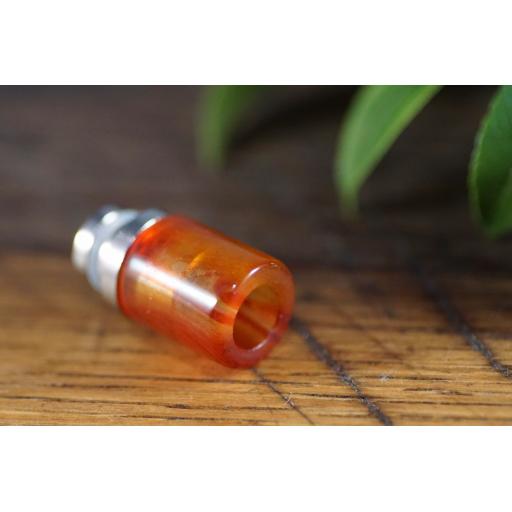 Red glass drip tip