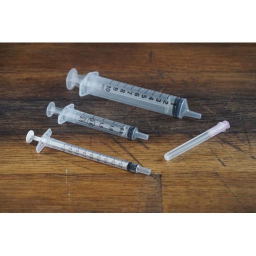 Spare bottles and syringes